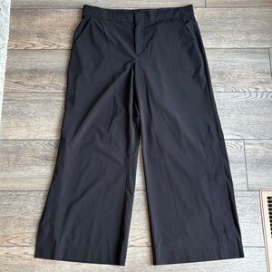 Athleta Tribeca Crop Pants Snaps Black Style 281969 Sz 12 TALL